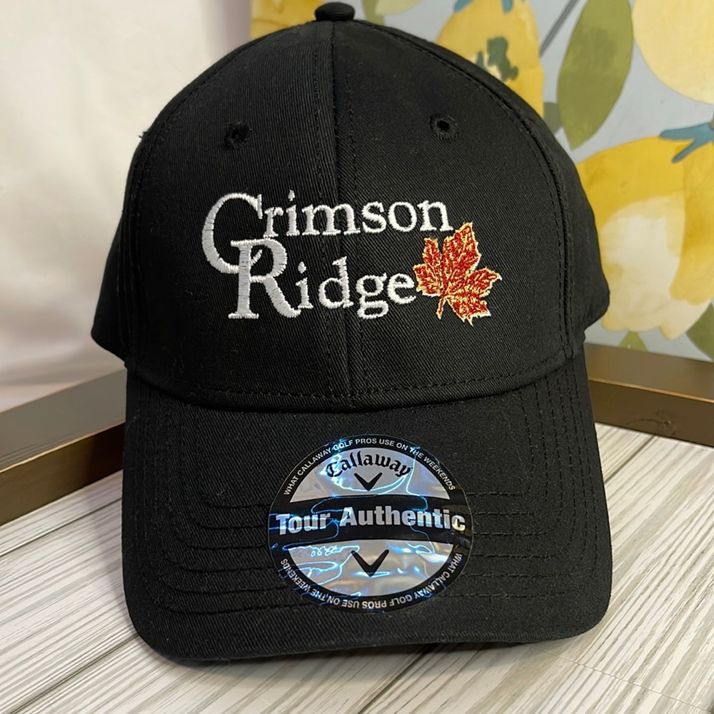 CALLAWAY Crimson Ridge Tour Black Golf Hat Adjustable Strap